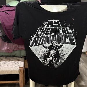 My Chemical Romance Black Band Tee with White Graphic